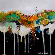 "Idee curieuse" - acrylique sur bois - 20x20 - HZ-593